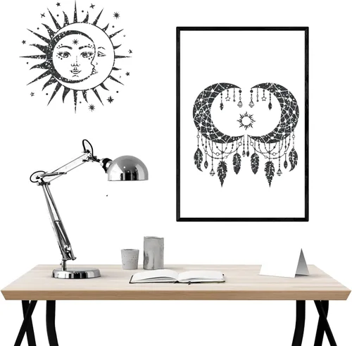 Miniatura 4 de 9 plantillas grandes de mandala de sol y luna, plantillas de pintura para manualidades, plantillas reutilizables, plantillas celestiales