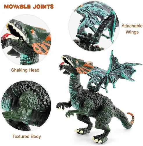 Miniatura 2 de [12 unidades] Deluxe figuras de dragón 3D realista – Puzzles Figura de dragón en huevos regalitos de Fiesta para niños juguete (5-pulgadas)