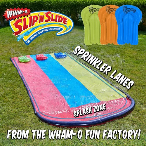 Miniatura 7 de Slip N' Slide Triple Racer con tabla de resbaladilla Boogie