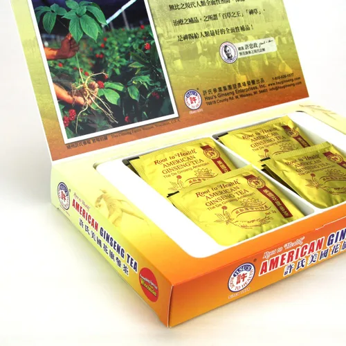 Miniatura 5 de Hsu's Bolsas de té de ginseng americano 100% sin cafeína cultivada en Wisconsin, vegano, sin gluten, té de hierbas para el bienestar, 20 bolsas