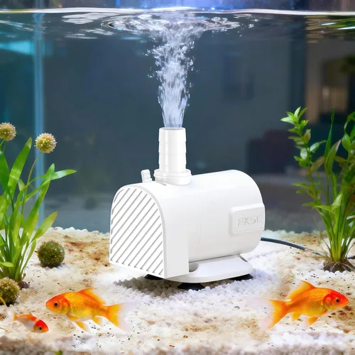 Miniatura 10 de Bomba de agua sumergible de 50 GPH - Bomba de fuente para acuario y pecera Mini, control de flujo ajustable, entrada lateral/inferior de doble Negro