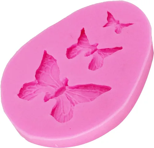 Miniatura 2 de Lindo molde de mariposa 3D reutilizable de grado alimenticio, moldes de silicona antiadherentes para decoración de tartas, molde de chocolate