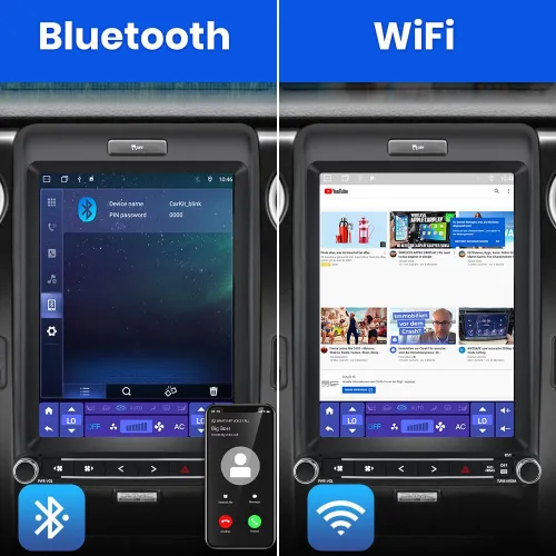 Miniatura 4 de Radio de coche Android 13 para Ford F150 2013 2014, estilo T de 12.1 pulgadas con CarPlay inalámbrico Android Auto GPS DSP WiFi Bluetooth SWC salida