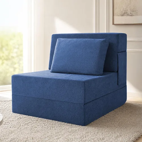 Miniatura 18 de Sofá Cama Plegable con Colchón, Sofá Cama Plegable con Funda para Silla de Cama con Almohada para Sala de Estar Oficina en Casa