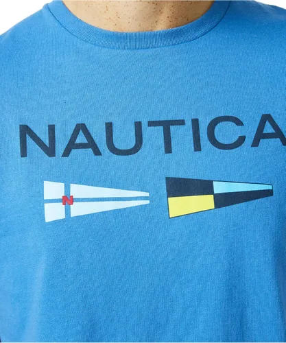Miniatura 5 de Nautica Camiseta estampada con logotipo y bandera de señal para hombre