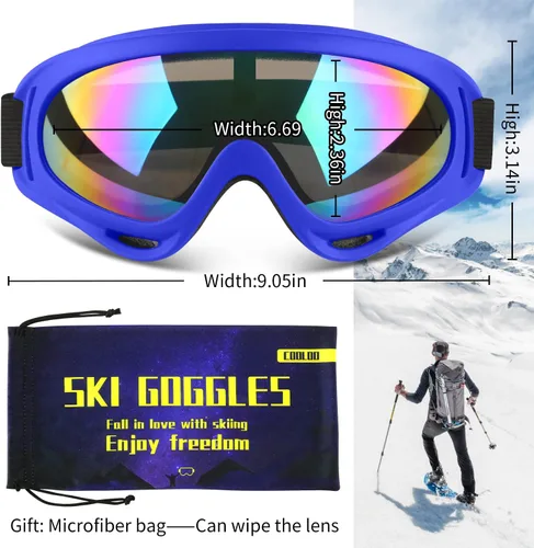 Miniatura 3 de Gafas de esquí, gafas de esquí, gafas de snowboard para hombres, mujeres, jóvenes y niños color3