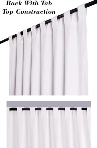 Miniatura 6 de Cortinas de lino natural – Juego de 2 paneles con pestaña trasera, 50 x 63 pulgadas cada uno, cortinas texturizadas con aspecto de lino para sala