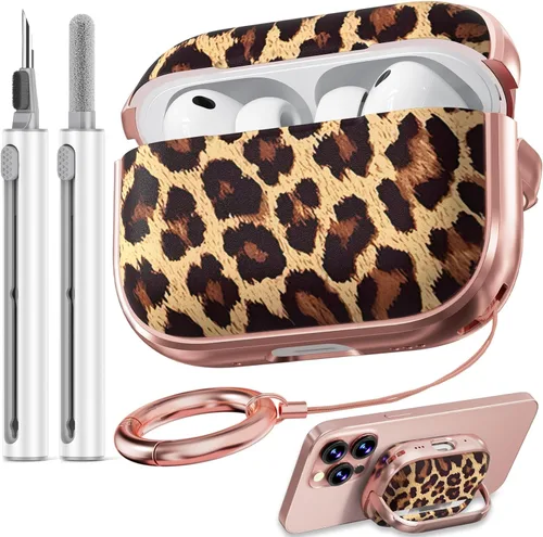Miniatura 50 de Inesore Funda para AirPods Pro 3 2025 con cerradura, funda transparente floral para mujeres, compatible con Apple Airpods Pro de 3ª