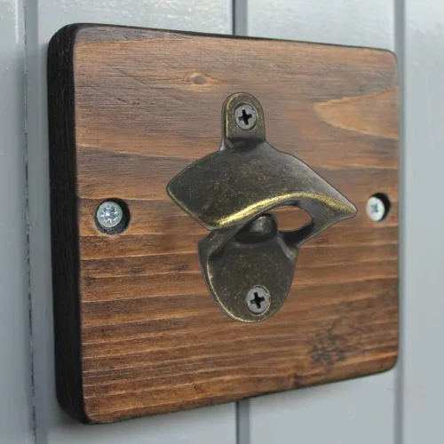 Miniatura 2 de Abrebotellas de montaje en pared, paquete de 2 abridores de botellas de cerveza estilo rústico vintage por Latomex