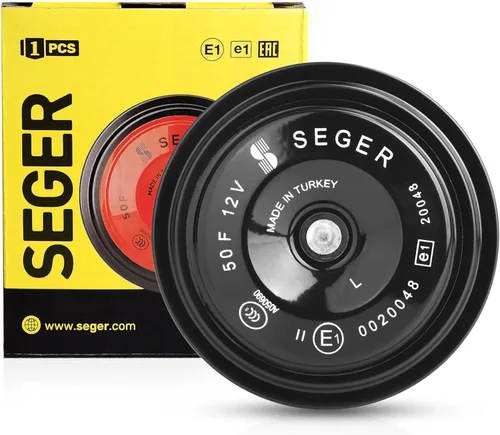 Miniatura 8 de SEGER Bocina de disco - Serie 50F, 12V, tono alto, impermeable, ajuste universal, bocina de camión ruidosa con soporte de montaje