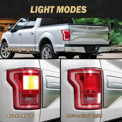 Miniatura 4 de Conjunto de luz trasera LED compatible con Ford F150 Raptor Lariat Limited Platinum King Ranch 2015 2016 2017 Lado izquierdo del conductor Luz Con