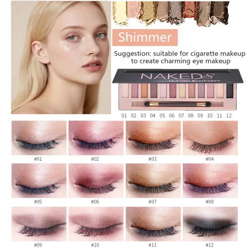Kit de maquillaje para mujeres, kit completo, todo en uno, incluye paleta de sombras de ojos de 12 colores y múltiples cosméticos, juego de regalo