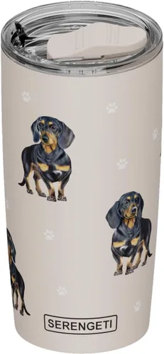 Miniatura 16 de SERENGETI Schnauzer - Vaso aislado al vacío de acero inoxidable de 20 onzas con tapa a prueba de derrames, impresión 3D, taza de viaje aislada