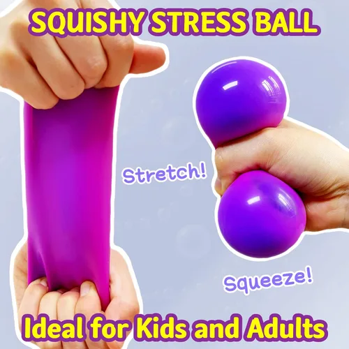 Miniatura 2 de Bola de Masa Blanda para Jugar Fidget (1 Paquete) Bolas de Estrés Estiraderas para Niños y Adultos, Lindas y Suaves Bolas de Estrés que Cambian