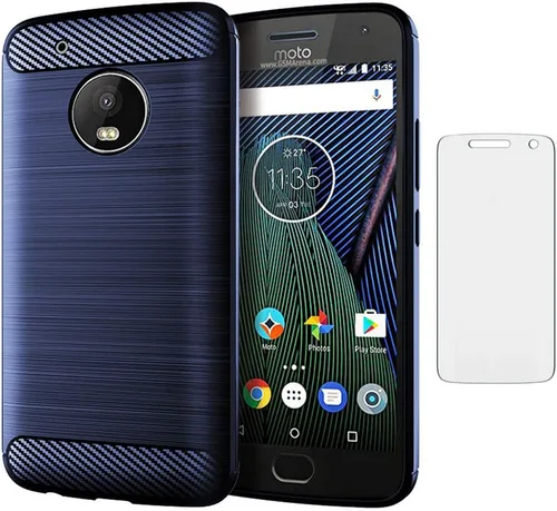 Miniatura 8 de Asuwish Funda compatible con Motorola Moto G5 Plus, protector de pantalla de vidrio templado y accesorios para celda, delgada, resistente de cuerpo