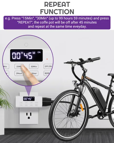 Miniatura 5 de NEARPOW - Temporizador de cuenta regresiva para interiores, temporizadores de apagado automático con pantalla grande, cuenta regresiva