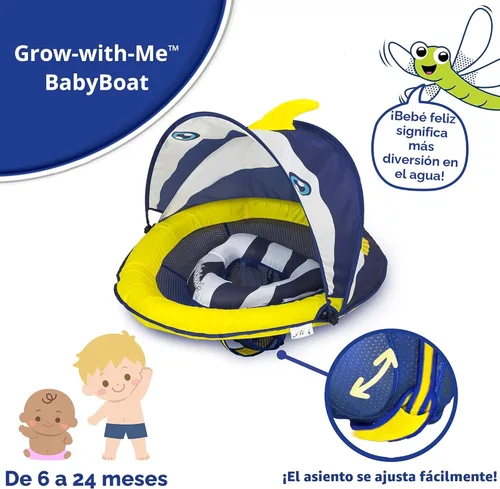 Miniatura 2 de SwimSchool Infant Baby Pool Floats, Free Swimming, Super Buoyant – Ages 6-24 Months – Multiple Colors/Styles – Adjustable Canopies and Seats, Splash