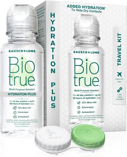 Miniatura 6 de Biotrue Solución de lentes de contacto, solución multiusos para lentes de contacto suaves, estuche de lente incluida, tamaño de viaje de 2 onzas