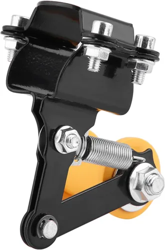 Miniatura 2 de Rodillo tensor de cadena ajustador de motocicleta, longitud de enlace universal modificada con pernos largos de respaldo (negro)