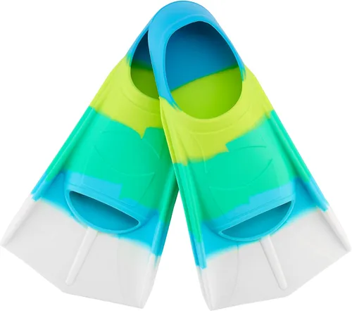 Miniatura 23 de Aletas de natación para niños, aletas cortas para jóvenes, aletas de entrenamiento de natación para natación de regazo, para niños y niñas