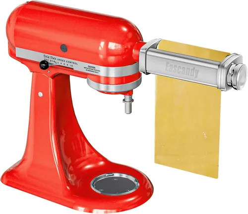Miniatura 8 de Accesorio de metal para hacer pasta KitchenAid, accesorio de pasta 3 en 1 para batidora de pie, accesorio de rodillo de pasta ajustable de 8