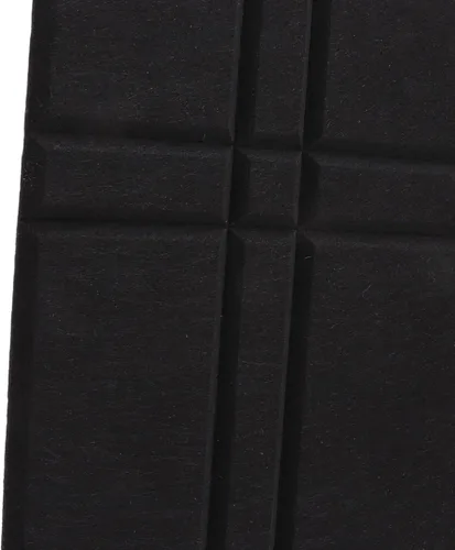 Miniatura 9 de Yctze 12 paneles acústicos de fibra de poliéster negro, acolchado autoadhesivo a prueba de sonido para estudios, cine en casa y oficinas