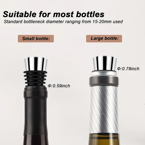 Miniatura 5 de Tapón de vino, tapones decorativos reutilizables para botellas para cocina, bar, regalos, fiesta de vacaciones, boda (paquete de 5)
