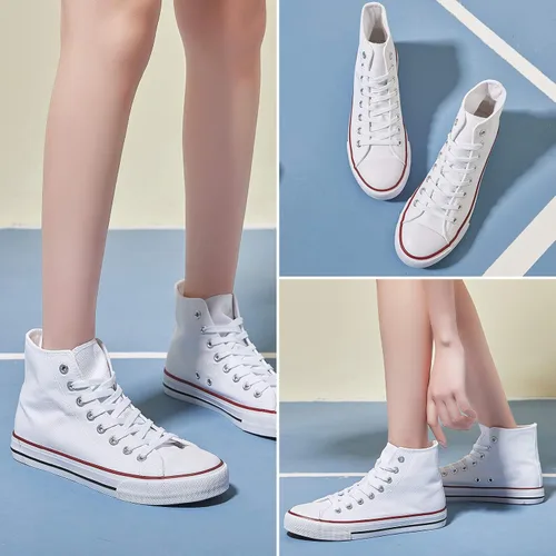 Miniatura 6 de yageyan Tenis de lona para mujer, con cordones, estilo casual, clásicos