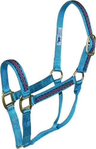 Miniatura 8 de Hamilton Quality Horse Halter, nailon de triple capa de 1 pulgada, anilla o burro estándar, 300-500 libras, rojo Rojo (Red Brick)