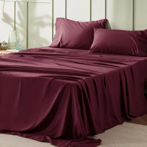 Miniatura 41 de Bedsure Sábanas de tamaño King – Sábanas suaves para cama de tamaño King, 4 piezas de hotel de lujo verde menta, juego de sábanas refrescantes de 11