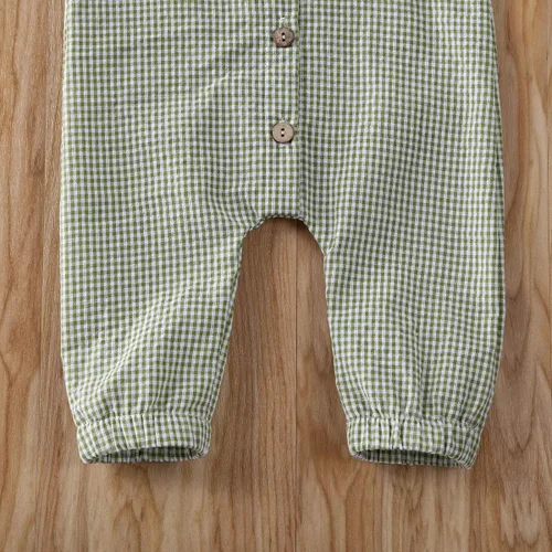 Miniatura 7 de Mubineo Mameluco de lino sin mangas con botones para bebé niño y niña
