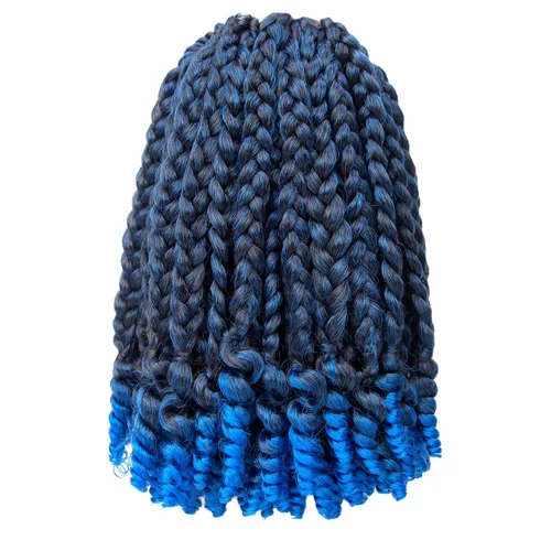 Miniatura 13 de Pelo corto Goddess Box trenzado de ganchillo para mujeres negras y bebés niños, 7 paquetes de 10 pulgadas, color negro natural, cabello sintético