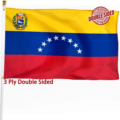 Miniatura 19 de Bandera de Nicaragua de 3 x 5 pies para exteriores, bandera nacional nicaragüense, bandera nacional nicaragüense, doble cara de 3 capas de poliéster