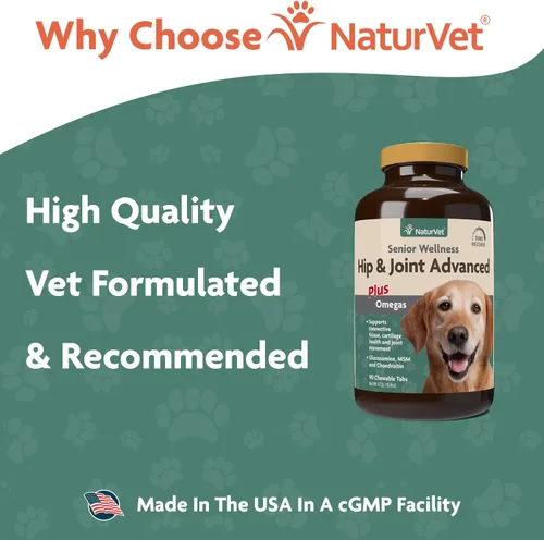 Miniatura 3 de NaturVet Senior Wellness Hip & Joint Advanced Plus Omegas Ayuda a apoyar la salud de la cadera y la función articular de tu mascota Apoya