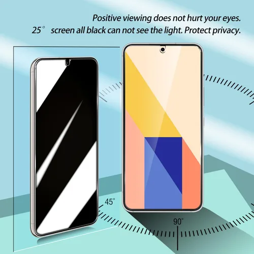 Miniatura 2 de BIGFACE Protector de pantalla de vidrio templado con privacidad para Galaxy S23 + protector de lente de cámara [2 + 2 unidades] [antiarañazos]