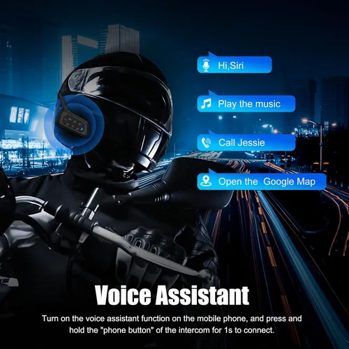 Miniatura 5 de EJEAS V4 Plus Sistema de Comunicación de Casco, Auriculares Bluetooth V5.1 para Motocicleta 1500m con Intercomunicador de Casco, Reducción
