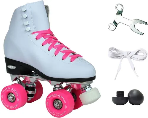 Miniatura 6 de Epic Skates Patines clásicos de cuatro ruedas con ruedas rosadas