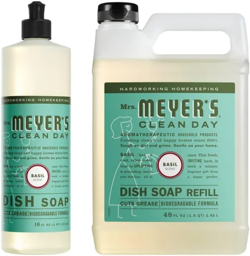 Miniatura 14 de Mrs. Meyer's - Detergente líquido para platos, aroma a pinos de Iowa, fórmula biodegradable, edición limitada, paquete de 3 unidades, 16 fl oz