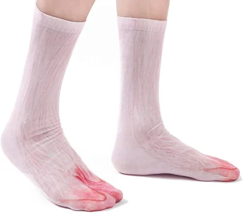 MYAXOY Regalos de San Valentín para él, ella, hombres y mujeres, divertidos calcetines con patas de animales, calcetines novedosos en 3D locos con