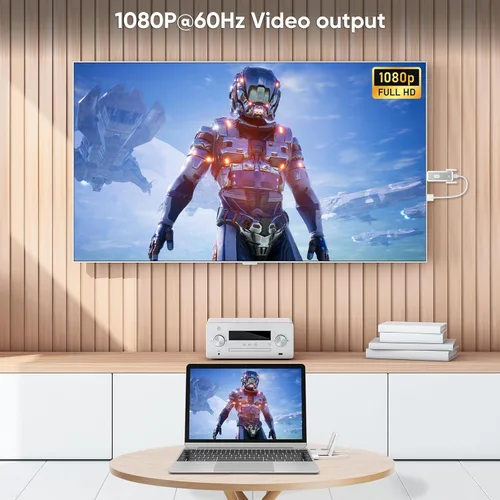 Miniatura 4 de Transmisor y receptor HDMI inalámbrico, 500FT/150M, salida de decodificación 4k de 1080p, Plug & Play Portable 0.08 oz/0.18 oz Antena dual