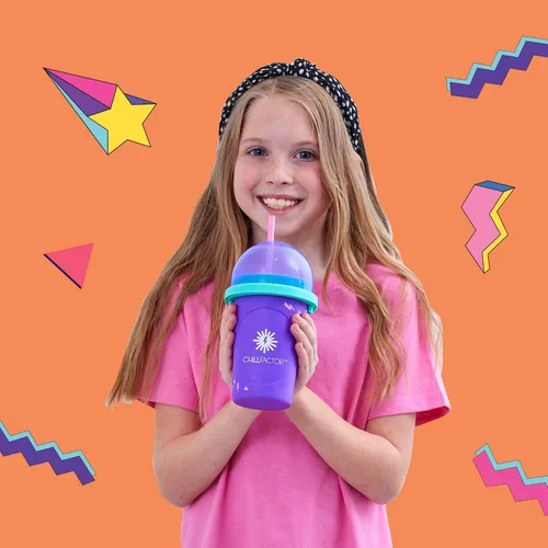 Miniatura 8 de Chill Factor Color Shock Slushy Power Purple - Maker Juguete de cocina exprimidor de granizado reutilizable