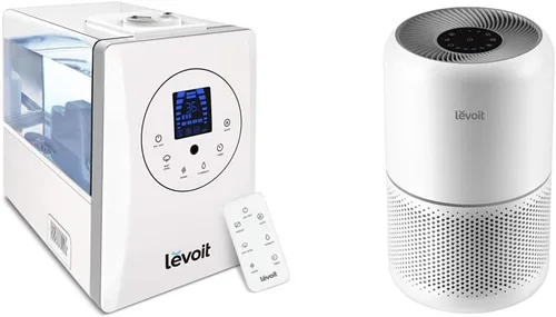 LEVOIT Humidificadores, blanco y purificador de aire para alergias en el hogar, pelo de mascotas en el dormitorio, filtro HEPA H13, sistema de