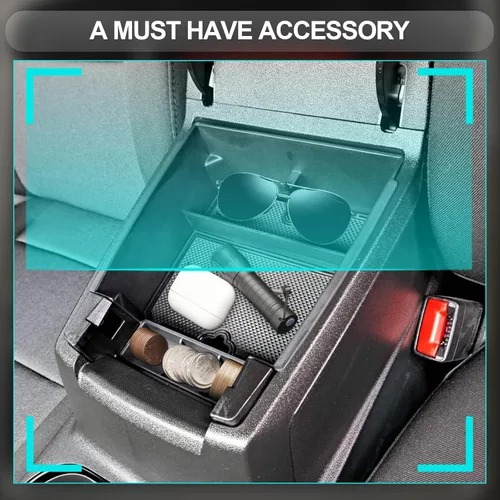 Miniatura 6 de CDEFG Bandeja organizadora de consola central para Chevy Colorado GMC Canyon 2025 2026 para Chevy Colorado GMC Canyon 2023-2025 2026, caja de Negro