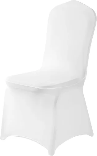 Miniatura 12 de Paquete de 6 fundas para sillas plegables de elastano negro en tela elástica lavable para bodas, fiestas, vacaciones, celebraciones y otros eventos