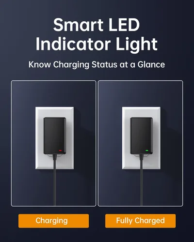 Miniatura 5 de VHBW Cargador de 29.4 V para scooters de batería de litio de 24 V / 25.2 V / 25.6 V / 25.9 V y bicicletas de equilibrio, indicador de carga LED