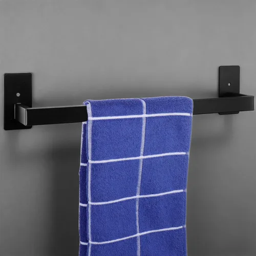 Miniatura 12 de Toallero de Baño Autoadhesivo, Sin Perforación Estante para Toallas Fácil de Instalar, Soporte para Toallas de Mano Hecho de Acero Inoxidable Níquel
