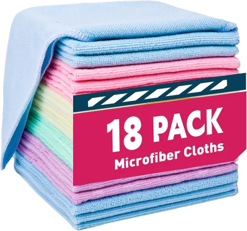 Miniatura 10 de TEAWOO Paños de limpieza de microfibra, paquete de 50 toallas de microfibra a granel, toallas para automóviles y hogar, trapos de limpieza de 5 5
