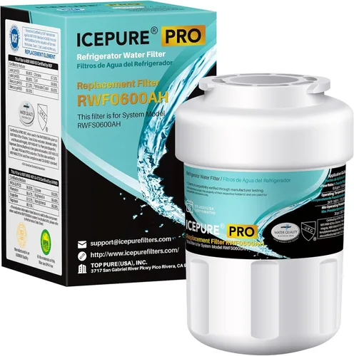 Miniatura 11 de ICEPURE Filtro de agua para refrigerador RWF0600A para GE MWF, MWFINT, MWFP, MWFA, GWF, HDX FMG-1, GSE25GSHECSS, WFC1201, RWF1060, 197D6321P006