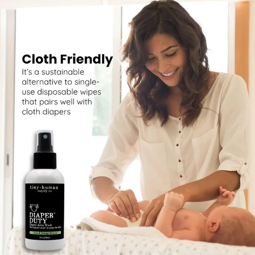 Miniatura 5 de Diaper Duty - Jabón de área para pañales, 4 onzas (1 paquete), flor de naranja y aloe, spray de limpieza suave para pañales de tela, calmante