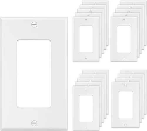 Miniatura 14 de Placa de pared Decora sin tornillos de 4 segmentos, placa frontal eléctrica para interruptor de luz, interruptor inteligente, receptáculo